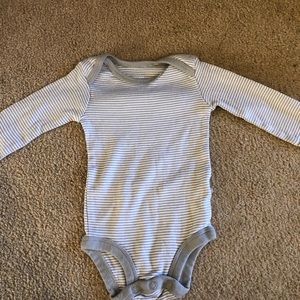 Striped long sleeve onesie